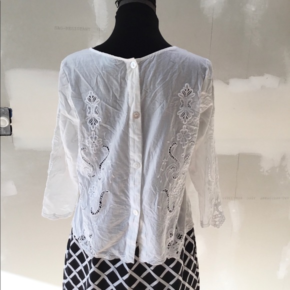 Delicate Lacy Cotton Shirt - Picture 5 of 7